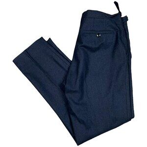 De Corato Sartoria Italy Pleated Wool Black Dress Pants Men’s 34x31.5 Size 52